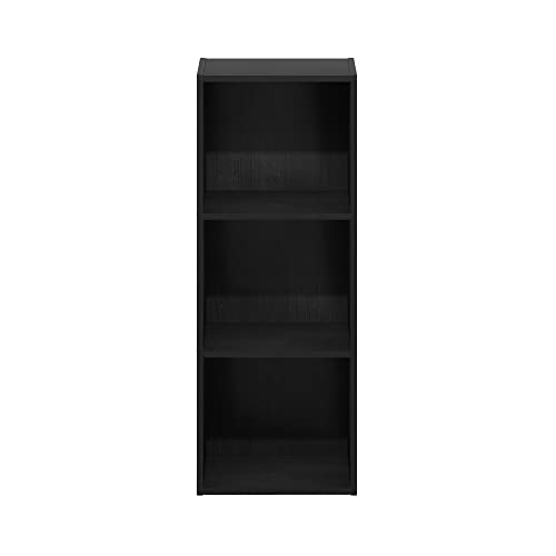 Furinno Pasir 3-Tier No Tool Assembly Open Shelf Bookcase, Blackwood Furinno