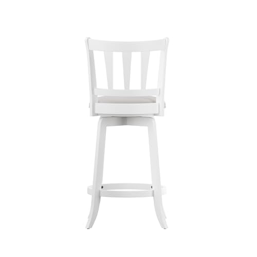 HILLSDALE Presque ISLE Wood Counter Height Swivel Stool White Hillsdale