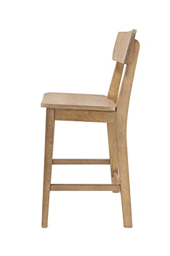 Boraam Torino Counter Height Stool, 24-Inch, Barnwood Wire-Brush Boraam
