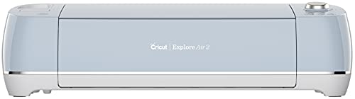 Cricut Explore Air 2 - A DIY Cutting Machine for all Crafts, Create Customized Cards, Home Decor & More, Bluetooth Connectivity, Compatible with iOS, Android, Windows & Mac, Blue, 2006519 Cricut
