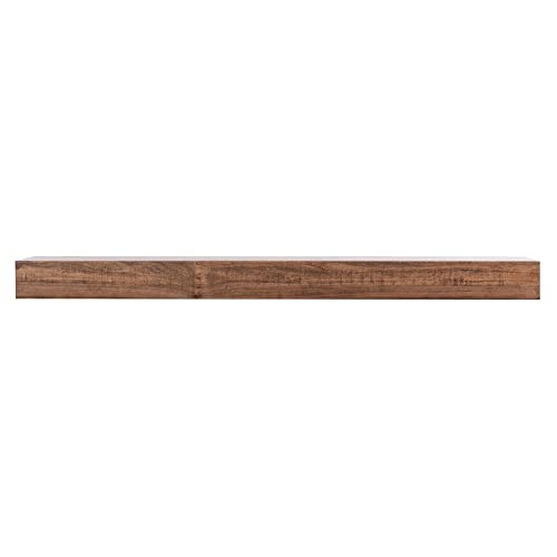 MANTELSDIRECT Mantels Direct Bedford 60 Inch Provincial Finish Floating Mantel Shelf - Modern Poplar Wood Shelf for Fireplaces, Hearths, Décor and More | Mantels Direct MANTELSDIRECT
