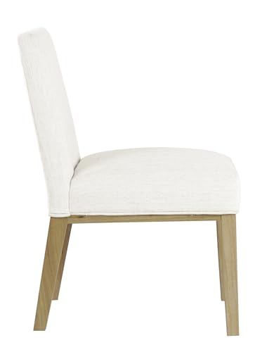 HomePop Kolbe Upholstered Dining Chair - Stain-Resistant Woven Fabric, 19.5" Seat Height, Ideal for 29-31 Inch Tables (Single Pack) HomePop