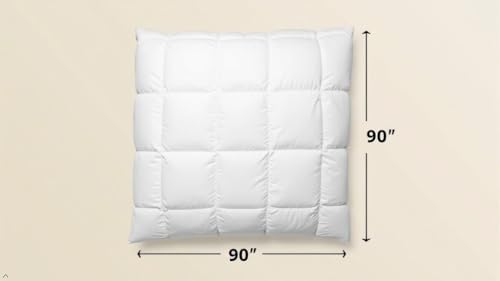 DOZ All Season Cooling Comforter, 100% Viscose Derived from Bamboo, Breathable, Lightweight, Soft, Down Alternative Duvet Insert, 8 Loops, 90"x90" (Full/Queen) DOZ by SIJO