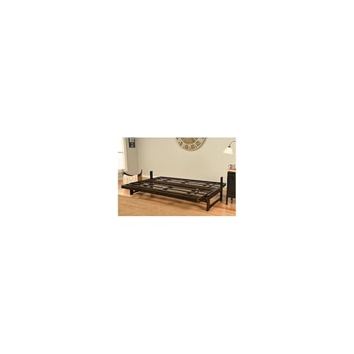HomeStock Full Size Futon Frame Set - Convertible Sofa Bed - Hardwood Mocha Finish Frame Only HomeStock