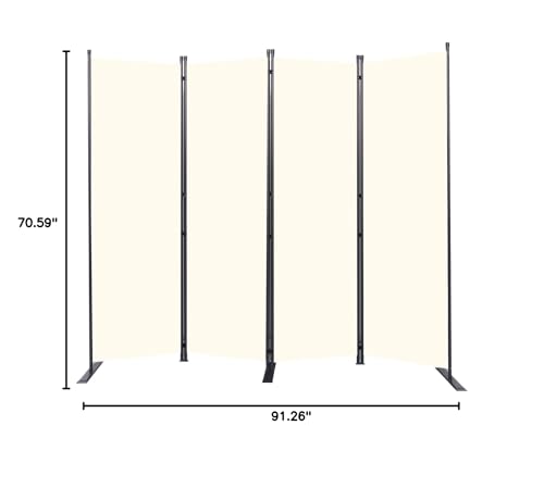 Room Divider 6FT Portable Room Dividers and Folding Privacy Screens, 88'' W Fabric Divider for Room Separation, 4 Panel Partition Room Dividers Freestanding Wall Divider Screen for Dorm Studio Office HOMSCREENER