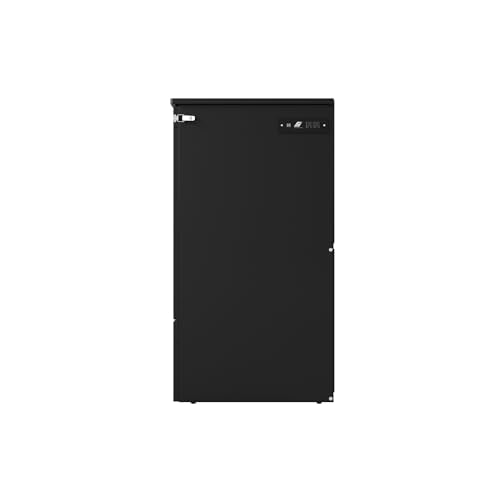 AFI, Marion Queen Wood Murphy Bed Chest with 6" Mattress, Storage Drawer, & Built-in Charger, Black AFI