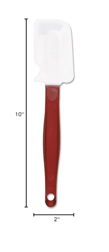 Rubbermaid Commercial Products High Heat Resistant Silicone Heavy Duty Spatula/Food Scraper, 9.5-Inch, 500 Degrees F, Red Handle, for Baking/Cooking/Mixing, Commercial Dishwasher Safe Rubbermaid Commercial Products