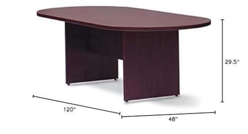 Offices To Go Racetrack Conference Table, American Mahogany, 29 1/2" H x 120" W x 48" D Offices To Go