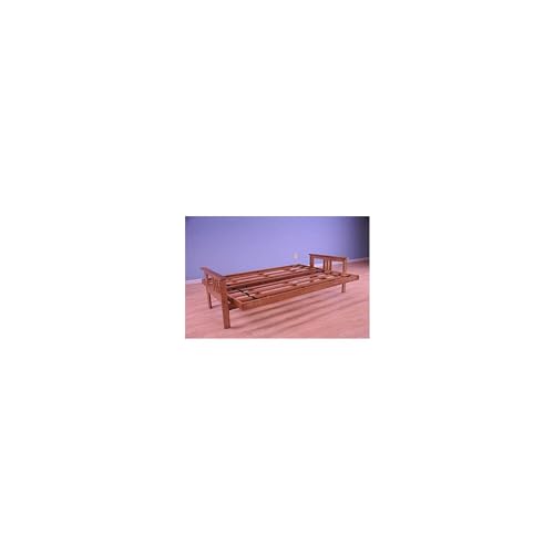 HomeStock Futon Frame Set with Mattress - Converts to Bed - Hardwood Sofa for Living Rooms Frame Only/Barbados HomeStock