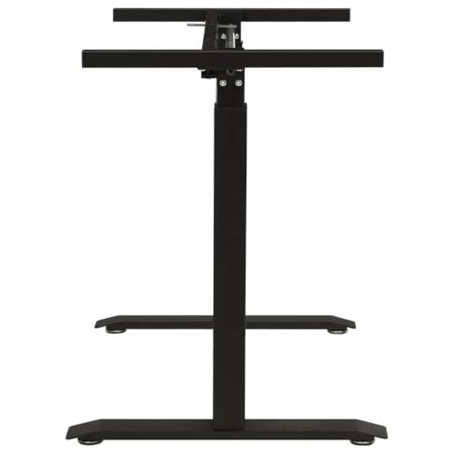 SKM Manual Height Adjustable Standing Desk Frame Hand Crank Black (Weight-19KG) SKM