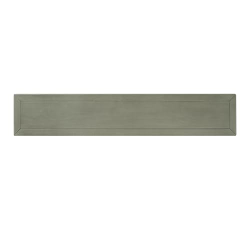 Knocbel Retro Console Table with 4 Drawers and Open Shelf, Vintage Sofa Tables with Slim Legs for Entryway Living Room 59.8" W x 11" D x 34" H Grey Wash Knocbel
