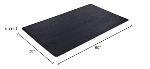 VersaTex Multi-Purpose Recycled Rubber Floor Mat for Indoor or Outdoor Use, Utility Mat for Entryway, Tool Bench, Garage, Under-Sink, Patio, and Door Mat; 36" x 60", Black VERSATEX