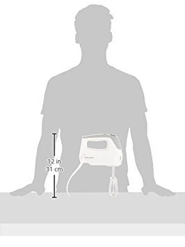 BLACK+DECKER Lightweight Hand Mixer, White, MX1500W BLACK+DECKER