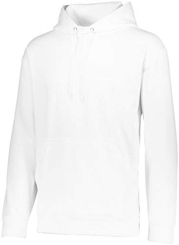 Augusta Sportswear Unisex-Adult Wicking Fleece Hooded Sweatshirt, White, Large Augusta Sportswear