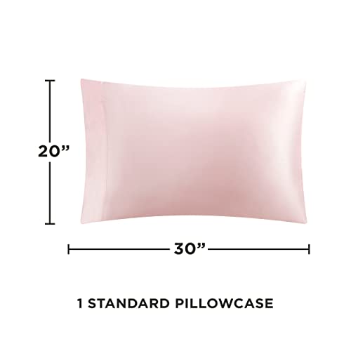 Juicy Couture Twin XL Size Satin Bed Sheet Set, Deep Pocket Silky Twin XL Sheet Set with 1 Fitted Sheet, 1 Flat Sheet, 1 Pillow Case, Wrinkle Resistant and Anti Pilling Bed Sheets - Pink Juicy Couture