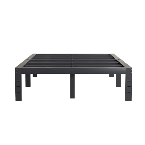 Avenco Metal Platform Bed Frame King Size 14 Inch – Noise Free Quiet Design, Heavy Duty Steel Support, Under Bed Storage, Easy Assembly, No Box Spring Needed Avenco