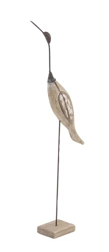 Deco 79 Wood Bird Decorative Sculpture Home Decor Statues, Set of 2 Accent Figurines 28", 34"H, Brown Deco 79