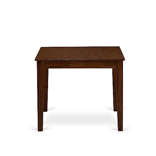East West Furniture OXAB5-AWA-05 5 Piece Kitchen Table Set for Small Spaces Includes a Square Modern Dining Table and 4 Parson Kitchen Chairs, 36x36 Inch, Antique Walnut East West Furniture