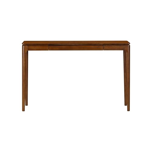 NTC Mingle 47-Inch Console Table, Modern Solid Wood Entryway Table with Hidden Drawer, Waterproof & Heat Resistant, Narrow Table for Hallway, Living Room & Foyer, Dark Walnut NTC