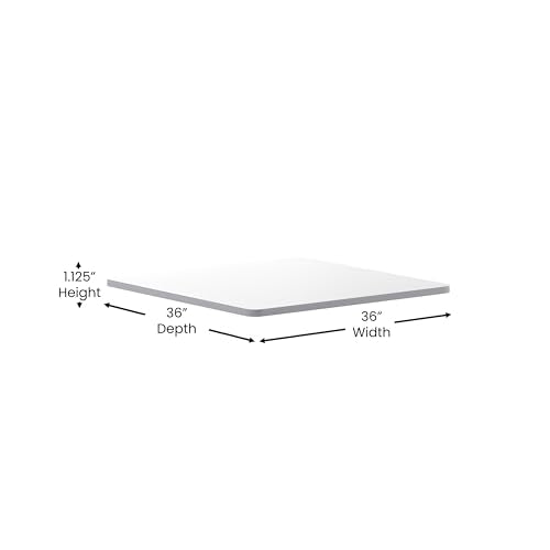Flash Furniture Glenbrook 36" Square Table Top with White or Gray Reversible Laminate Top Flash Furniture