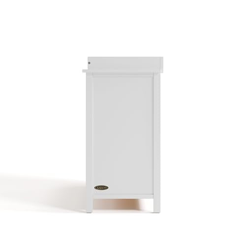 Graco Classic 3 Drawer Changing Table Dresser (White) - GREENGUARD Gold Certified Baby Dresser with Changing Table Top, Includes Interlocking Drawer System Graco