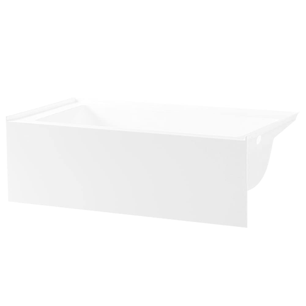 Aqua Eden VTAP663222R 66-Inch Acrylic 3-Wall Alcove Tub with Right Hand Drain, White Kingston Brass