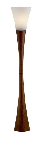 Adesso Home 3201-15 Contemporary Modern One Light Floor Lamp from Espresso Collection in Bronze/Dark Finish, 10.00 inches, Walnut Poplar Wood Adesso