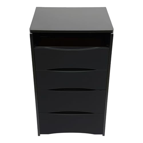 ILWorkTLs Compact Vanity Desk with Mirror and Lights,Makeup Vanity Table with with Hidden Stool and Drawers,3-in-1 Dressing Table for Small Space,Bedroom,Black ILWorkTLs