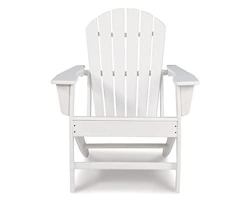 Signature Design by Ashley Sundown Treasure Outdoor Patio HDPE Weather Resistant Adirondack Chair, White Signature Design by Ashley