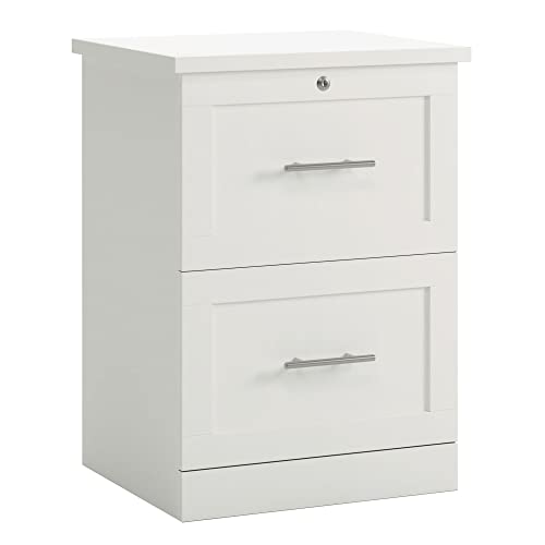 Realspace® 17" D Vertical 2-Drawer File Cabinet, White Realspace