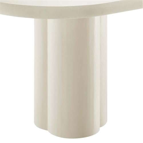 Modway EEI-6764-WHI Caspian 72" Oval Concrete Dining Table, White Modway