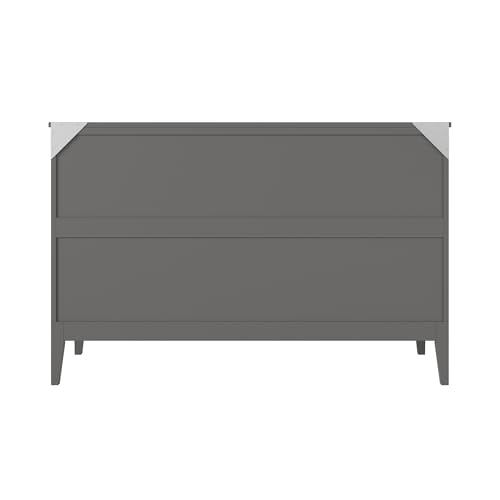 AFI, Santa Fe Queen Murphy Bed Chest with 6" Mattress & Built-in USB Charger, Grey AFI