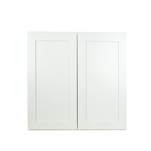 Hollywood Fabiani Design Shaker Wall Kitchen Cabinet Ready to Assemble, 33 in. W x 12 in. D x 36 in. H, White Hollywood Fabiani Design
