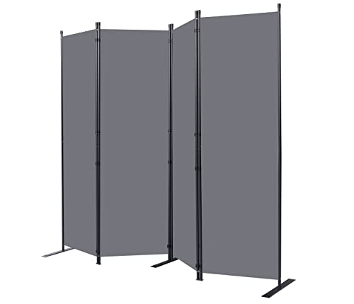 Room Divider 6FT Portable Room Dividers and Folding Privacy Screens, 88'' W Fabric Divider for Room Separation, 4 Panel Partition Room Dividers Freestanding Wall Divider Screen for Dorm Studio Office HOMSCREENER