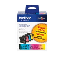 Brother® LC61 Black/Color Ink Cartridges, Pack Of 4 Brother