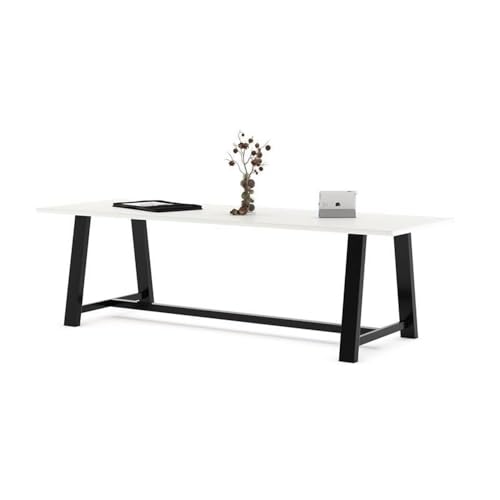 Pemberly Row 3.5 x 9 FT Conference Table in White - Standard Height Pemberly Row