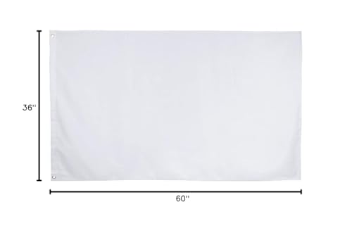 3x5 Foot Solid White Flag - Plain White Flags ANJOR