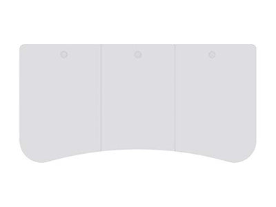 Monoprice Pre-Drilled 3-Piece Sit-Stand Desk Table Top 63 Inches Wide - White |Custom Sized for Motorized and Manual Crank Height Adjustable Desk