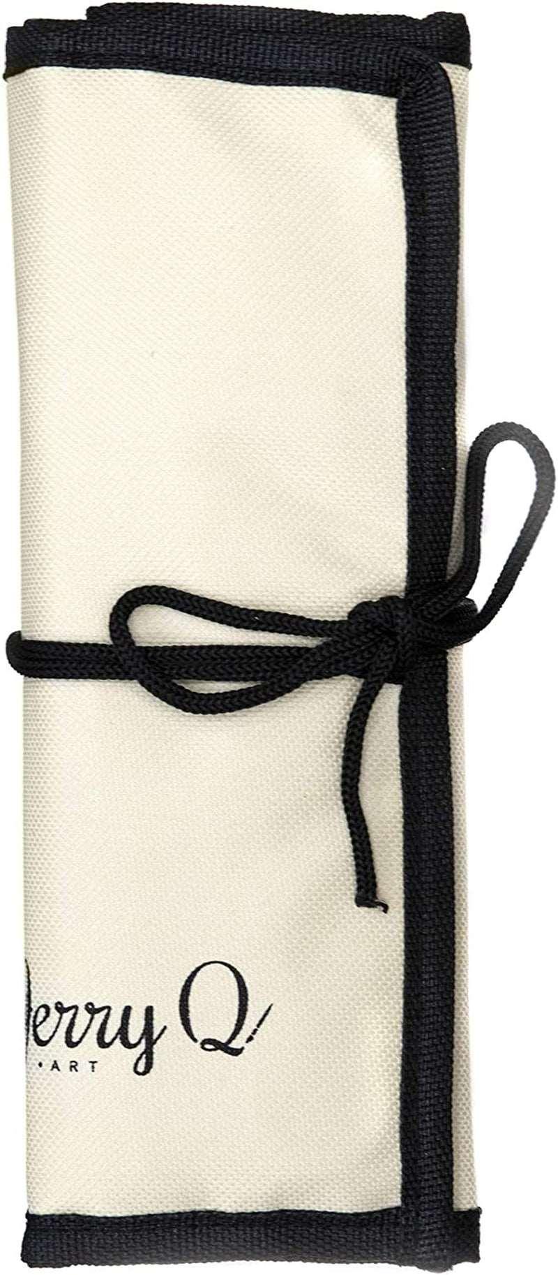 24 Pcs Artist Paint Brush Set Carry Pouch for Watercolor, Acrylic, Oil, Canvas, Paper, Ceramic, Golden Nylon Hair WoodArtSupply