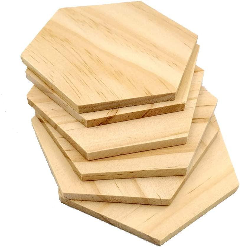 10PCS Wooden Diy Blank Unfinished Wood Cutout Wooden Cutout Crafts Wood  Cutouts