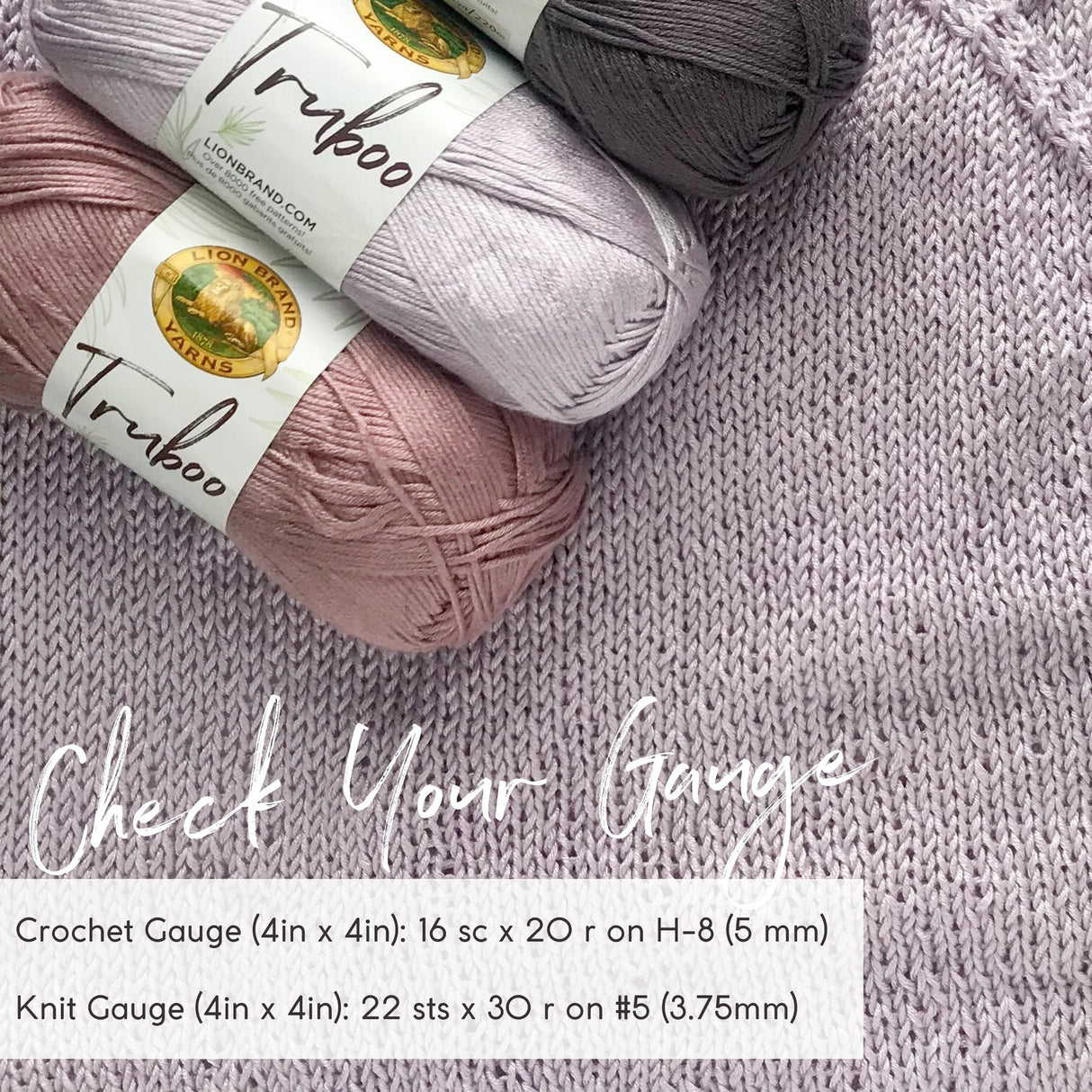 (3 Pack) Lion Brand Yarn Truboo Yarn, Mushroom Lion Brand Yarn