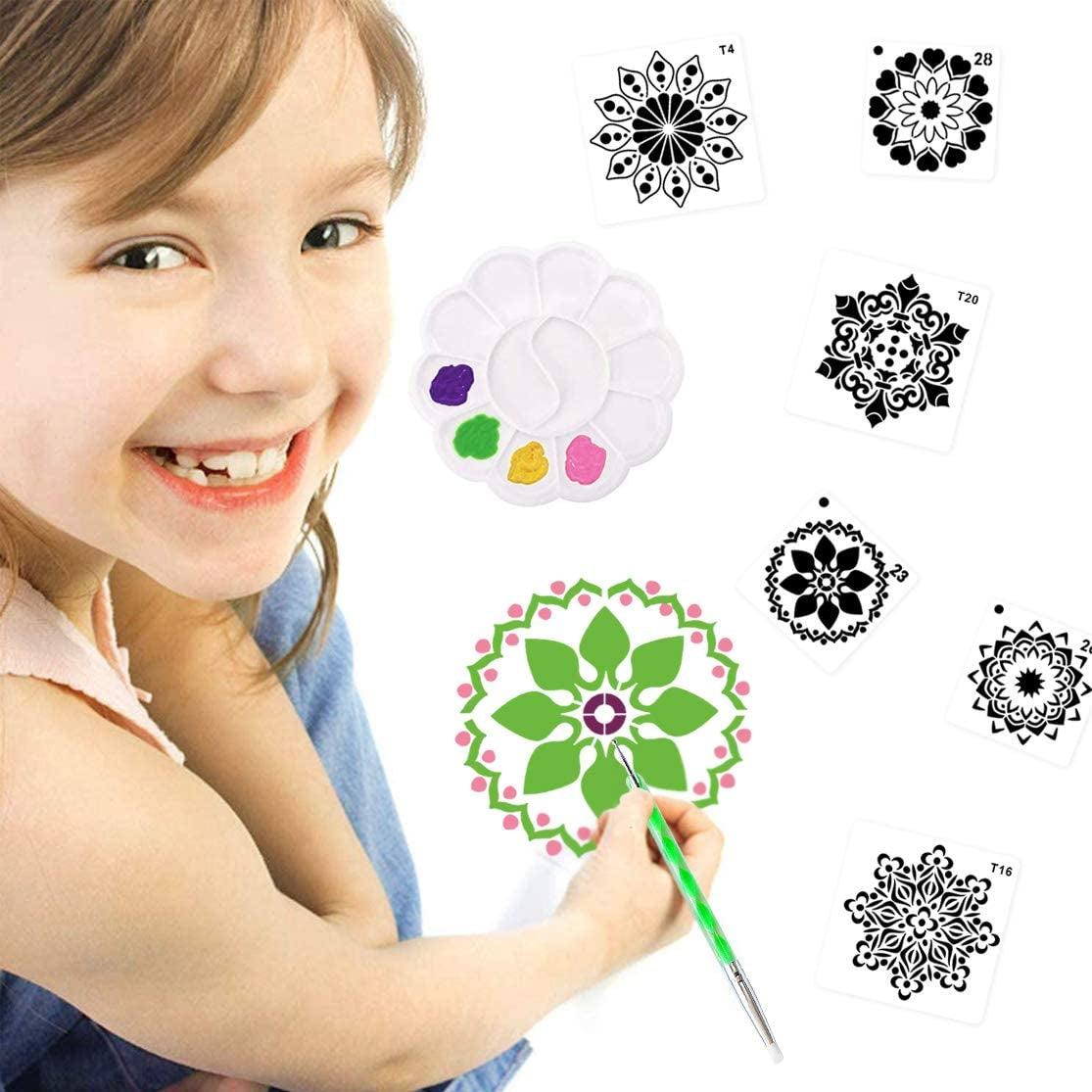 30 PCS Mandala Dotting Kit Mandala Dotting Tools and Stencils for Painting Rocks, Nail Dotting WoodArtSupply