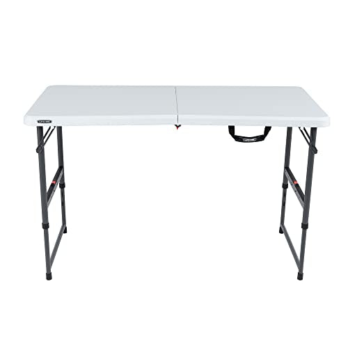 Lifetime Height Adjustable Folding Table, 4 Foot Lifetime