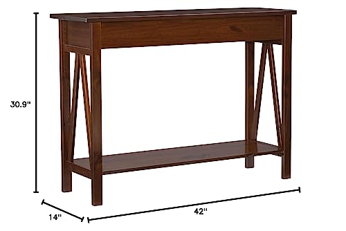 Linon Home Dcor Console Table, 42.01"w x 13.98"d x 30.71"h, Antique Tobacco Linon