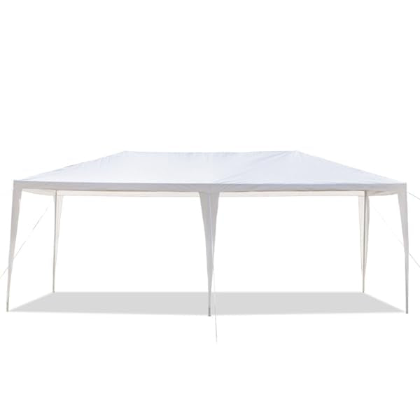 Generic 10/20/30ft Party Tent Wedding Patio Gazebo Outdoor Carport Canopy Shade with/Without Side Removable Walls, Party Wedding BBQ Events Tent (White,10x20ft (no Wall)) Generic