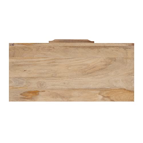 Powell Natural Rattan and Gold Base 3 Danika, Three Drawer Cabinet, Brown Powell