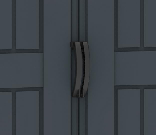 Duramax YardMate 5' x 5' Plus Plastic Garden Shed with Plastic Floor - Anthracite & Adobe - 15 Years Warranty DURAMAX