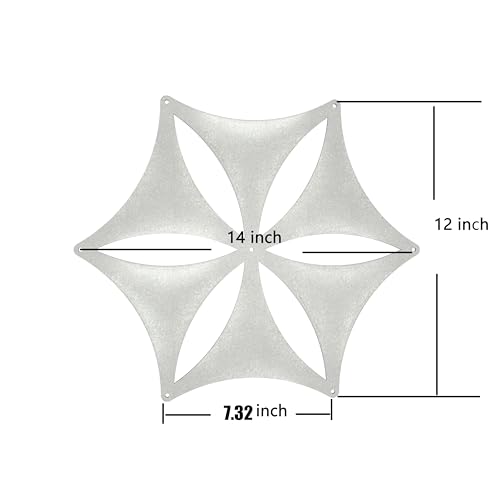 OSHIYINN White 3D Flower Venus 14"x12" Hanging Room Divider Panel Felt Fiber Surface High Density Polyester Fiber Board Cut Room Partition Home Decoratio(12 Pcs) OSHIYINN