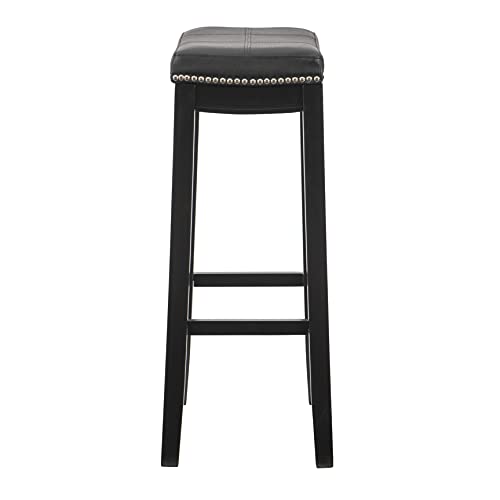 Linon Claridge Bar, Black Stool, 32" X 18.75" X 13" Linon
