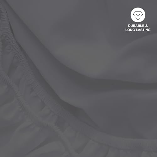 Hotella 100% Microfiber Ultra Soft 54"x75" Full Size Fitted Sheet Only, 14" Deep Pocket Bottom Sheet, Hotel Quality Matress Protector, Machine Washable, Non-Fade, Snug Fit & Stay in Place, Dark Gray Hotella